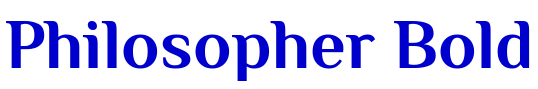 Philosopher Bold font